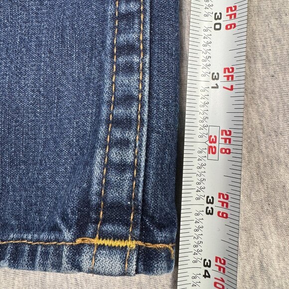 True Religion Ricky Distressed Embellished Studded Jeans Size 36X34 Y2k Straight - Picture 6 of 14